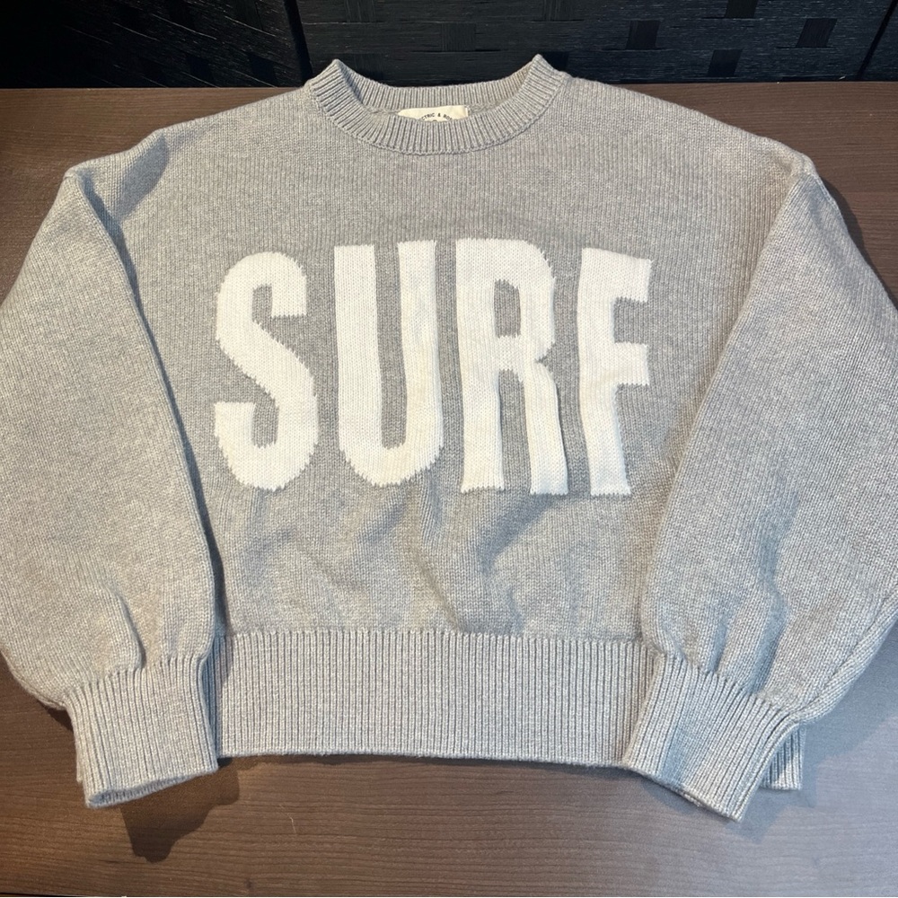 Electric & Rose Women's Time to Live Sweater Size Small Gray Surf